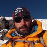 Guillaume Orsal sur les pentes du Parinacota lors de l'expédition 6000m avec le coeur d'un autre